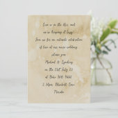 Liefde Letters MICRO BRUILOFT Handgeschreven Perka Kaart (Staand voorkant)