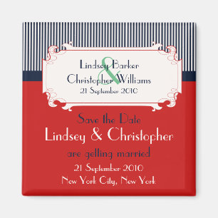 Liefde letters Nautical Save the Date Magnet