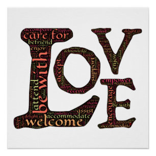 Liefde letters: Uitdrukken van onvoorwaardelijke l Poster