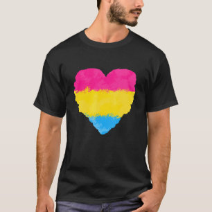 Liefde Leuk De Panseksueel Vlag Hart Pride LGBT T-shirt