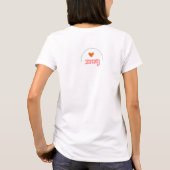 Liefde Leuke Bloemenharten Schattigee Inspirivity T-shirt (Achterkant)