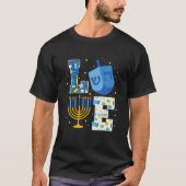 LIEFDE Leuke Chanoeka Decoraties Dreidel T-shirt (Voorkant)