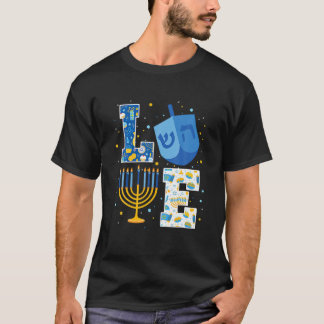 LIEFDE Leuke Chanoeka Decoraties Dreidel T-shirt
