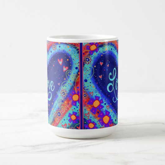 Liefde Leuke Harten Valentijnse   Koffiemok (Center)