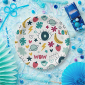 Liefde leuke ogen design papieren bordje (Feest)