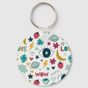 Liefde leuke ogen design sleutelhanger