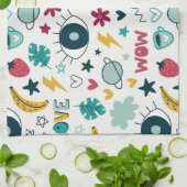 Liefde leuke ogen design theedoek (Gevouwen)