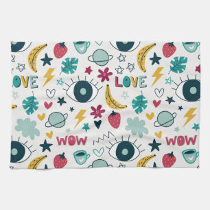 Liefde leuke ogen design theedoek