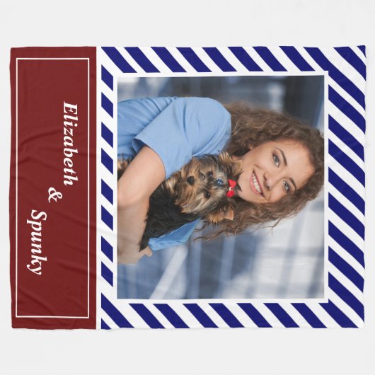 Liefde Leuke Puppy Pet Hondenliefhebber Personalis Fleece Deken (Voorkant (Horizontaal))