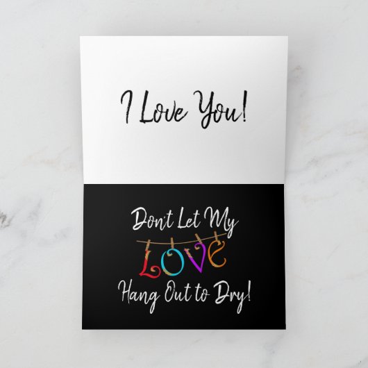 Liefde leuke romantische kaart (Binnen)