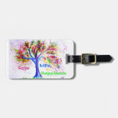 Liefde, leven en geluk bagagelabel (Voorkant horizontaal)