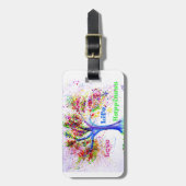 Liefde, Leven & Geluk Bagagelabel (Voorkant verticaal)