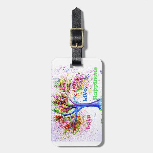 Liefde, Leven & Geluk Bagagelabel (Voorkant verticaal)