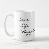 Liefde, leven, geluk koffiemok (Links)