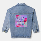 Liefde & Leven Quote Kleurrijke Demin Jacket (Achterkant)
