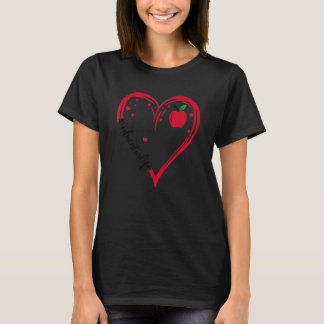 Liefde Levenaar Apple Heart Leerlingenwaardering T-shirt