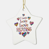 Liefde lezen keramisch ornament (Links)