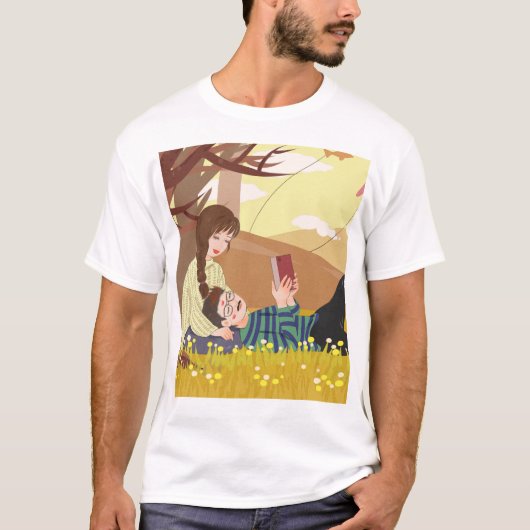 Liefde lezen met Natuur T-shirt (Voorkant)
