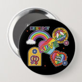 Liefde. LGBT+Pride. Pride dag. Regenboogliefde. Bu Ronde Button 4,0 Cm (Voorkant /achterkant)
