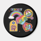 Liefde. LGBT+Pride. Pride dag. Regenboogliefde. Magneet (Voorkant)