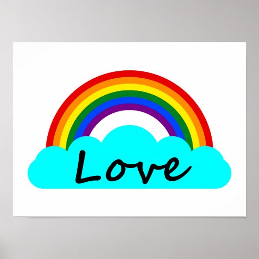 Liefde - LGBT Regenboog Poster (Voorkant)