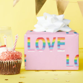 LIEFDE LGBTQIA Regenboog, Pride Letter Cool Cadeaupapier