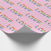 LIEFDE LGBTQIA Regenboog, Pride Letter Cool Cadeaupapier (Hoek)