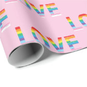 LIEFDE LGBTQIA Regenboog, Pride Letter Cool Cadeaupapier (Rol Hoek)