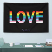 LIEFDE LGBTQIA Regenboog Vlag, Pride Letter Spandoek (Beurs)