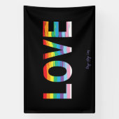LIEFDE LGBTQIA Regenboog Vlag, Pride Letter Spandoek (Verticaal)