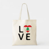 Liefde - Libanese vlag Tote Bag (Achterkant)
