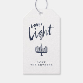 Liefde + Licht Chanoeka Gift Label - Donker Cadeaulabel