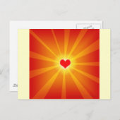 Liefde licht glans lijn briefkaart (Voorkant / Achterkant)