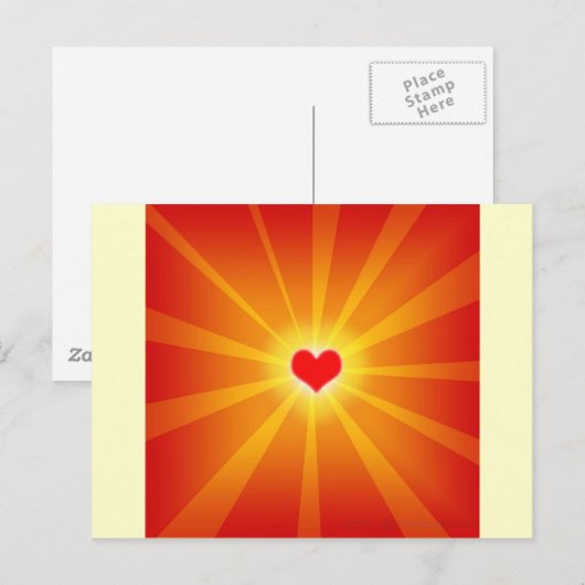 Liefde licht glans lijn briefkaart (Voorkant / Achterkant)