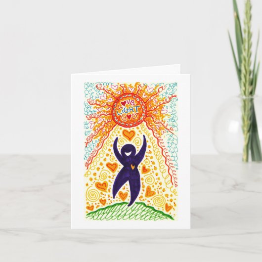 LIEFDE = LICHT = GOD NOTECARD KAART (Voorkant)
