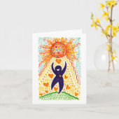 LIEFDE = LICHT = GOD NOTECARD KAART (Gele Bloem)
