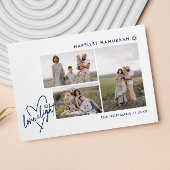 Liefde & Licht Hart Chanoeka 3 Fotokaart Feestdagenkaart