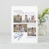 Liefde & Licht Hart Chanoeka 4 Fotokaart Feestdagenkaart (Staand voorkant)