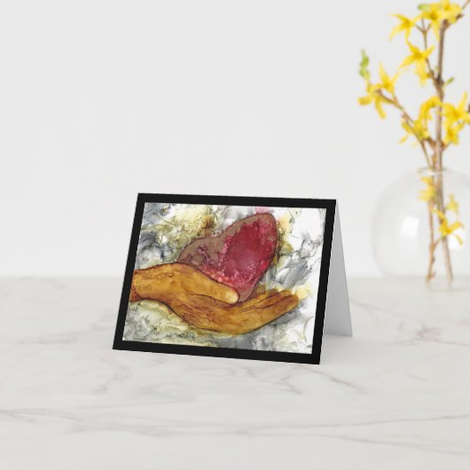 Liefde, Licht, Joy en Hope Kaart (Gele Bloem)