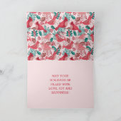 Liefde & Licht Kerst Vogels Bessen Feestdagen Kaart (Binnen)