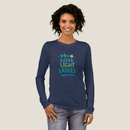 Liefde Licht Latkes Hanukka Lange Dames shirt