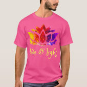 Liefde Licht Lotus Spiritueel Reiki Yoga T-shirt (Voorkant)