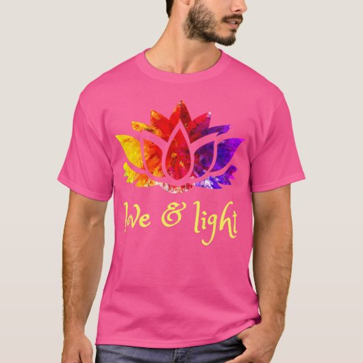 Liefde Licht Lotus Spiritueel Reiki Yoga T-shirt (Voorkant)