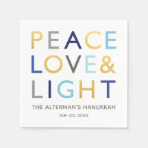 Liefde & Licht Typografie Hanukkah Feestdag Goud B