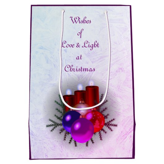 Liefde & lichte kerst medium cadeauzakje (Achterkant)