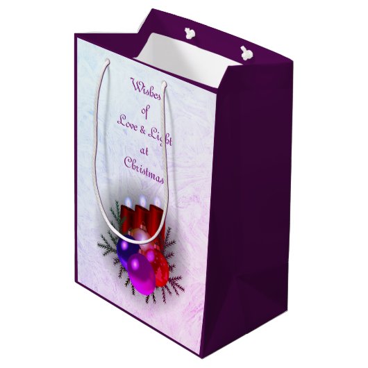 Liefde & lichte kerst medium cadeauzakje (Achterkant Gekanteld)