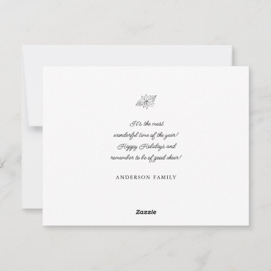 Liefde & lichte klassieke gouden Lijst Feestdagenkaart (Achterkant)