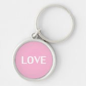 Liefde - lichtroze witte sleutelhanger (Voorkant)