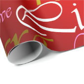 Liefde, liebe, kara, cher, käre, querido, text, ro cadeaupapier (Rol Hoek)