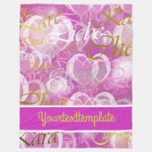 Liefde, liebe, kara, cher, käre, querido, text, ro fleece deken (Voorkant)